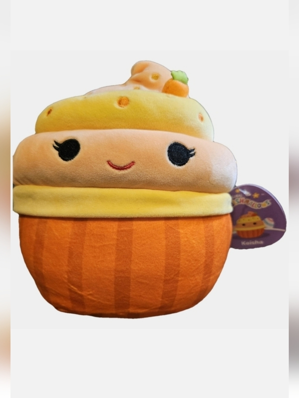 Squishmallows 8 Inch Keisha The Carrot Cake Cupcake Plush Toy NWT